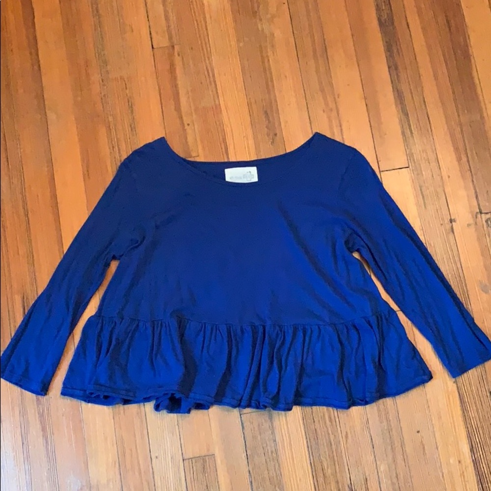 We the Free flowy blue top